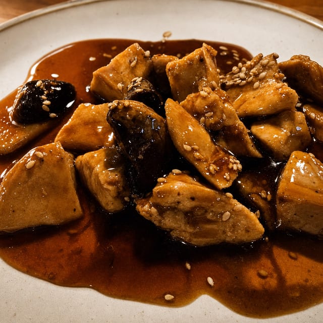 Glazed Honey Chicken.